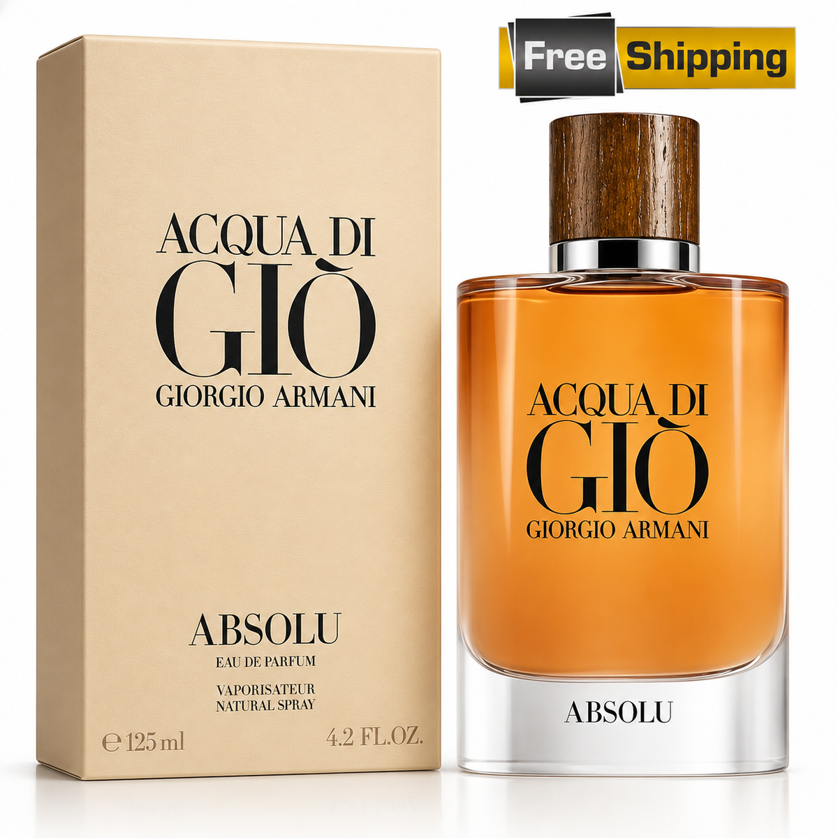 Acqua Di Gio Absolu by Giorgio Armani Eau de Parfum Spray for Men 4.2 oz / 125 ml