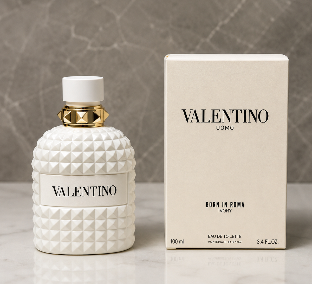 Valentino Uomo Born In Roma Ivory Eau de Toilette 3.4 oz / 100 mL for Men – New